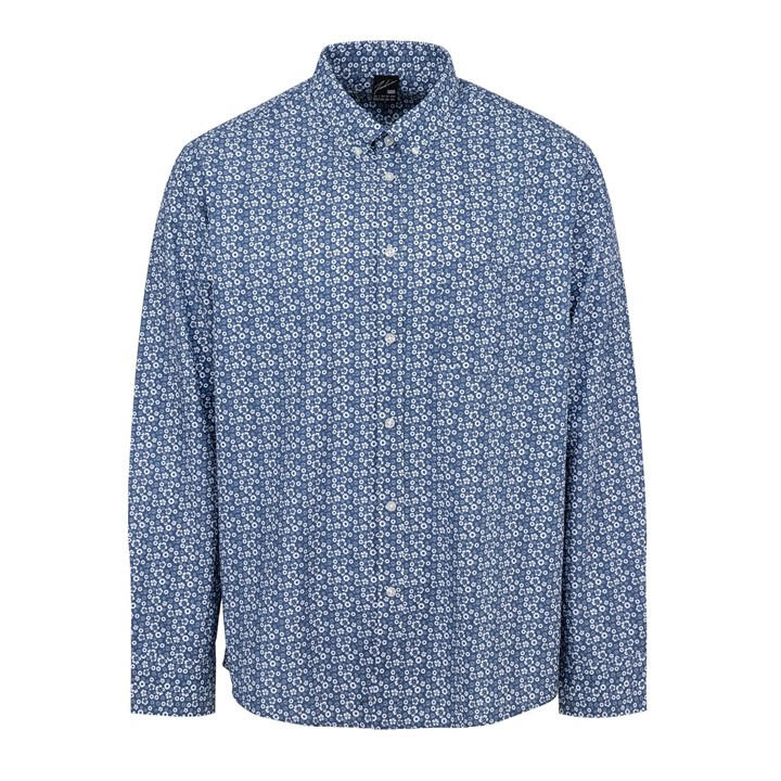 Fabric Men' Blue Classic Poplin Long Sleeve Shirt in Size S, Sports Direct