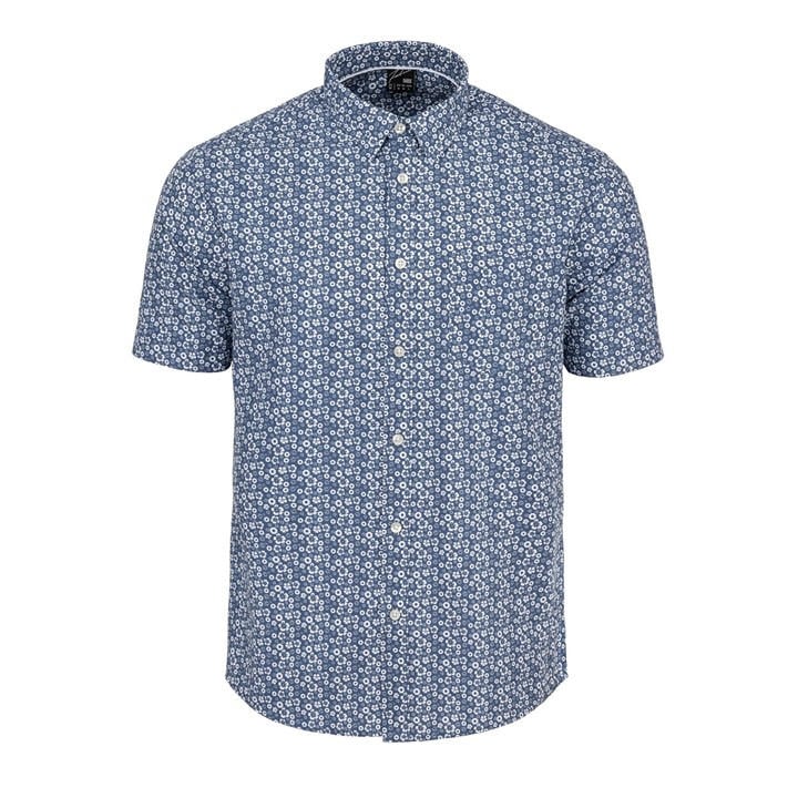 Fabric Men's Blue Classic Short Sleeve Poplin Shirt in Size M, Sports Direct