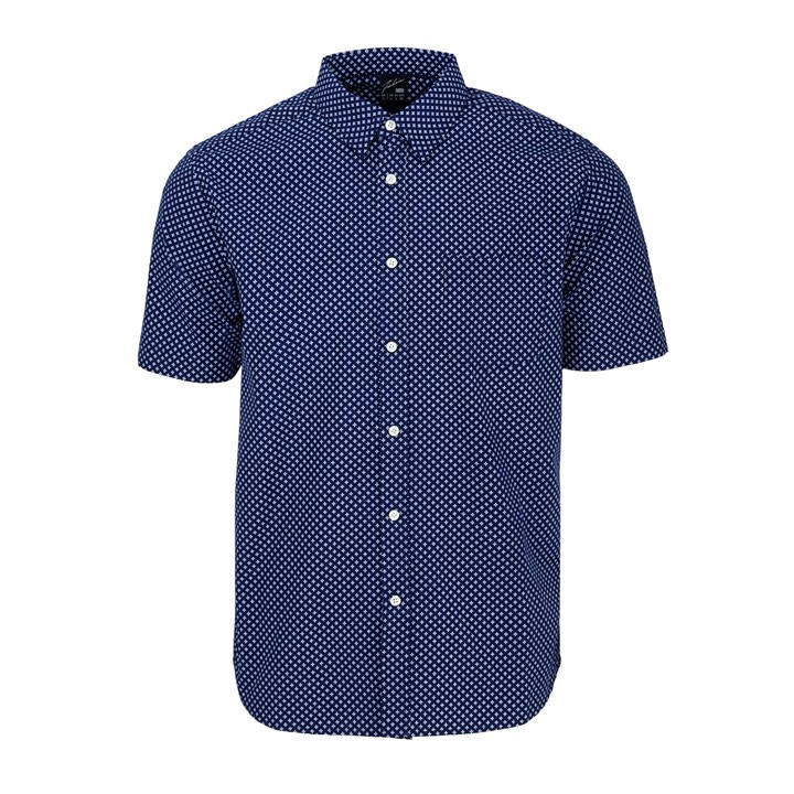 Fabric Men's Blue Classic Short Sleeve Poplin Shirt in Size L, Sports Direct