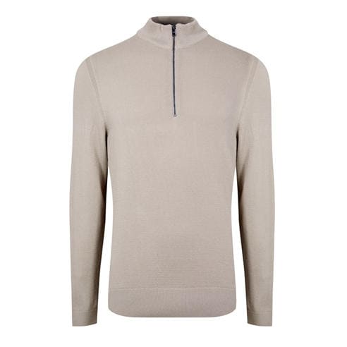 Boss - Men's HBB Ebrando Black Zipped Crew Neck Jumper
