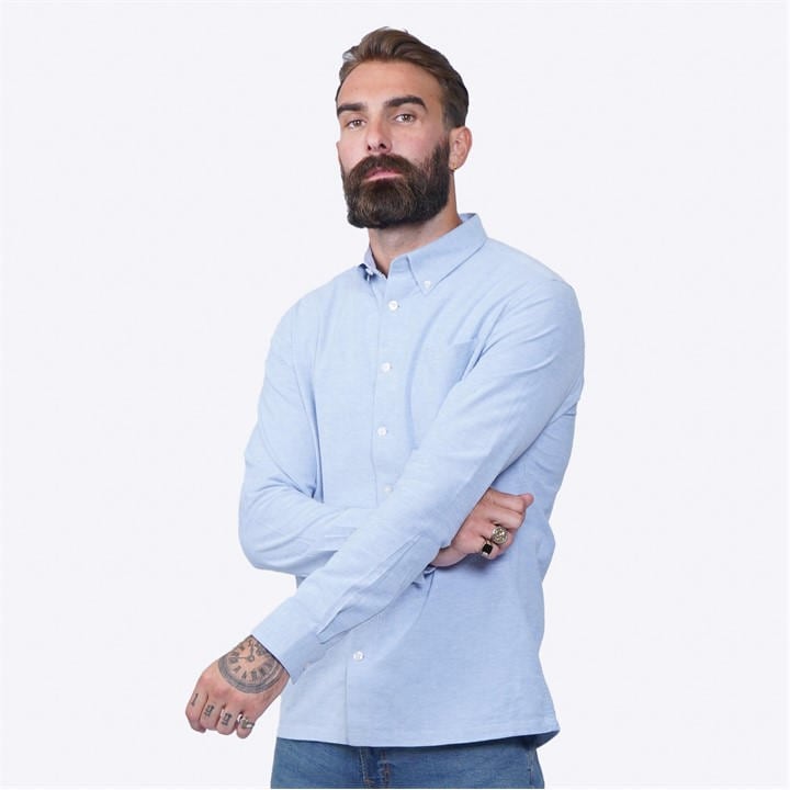 Firetrap Men's Blue Basic Oxford Shirt in Size M, Sports Direct
