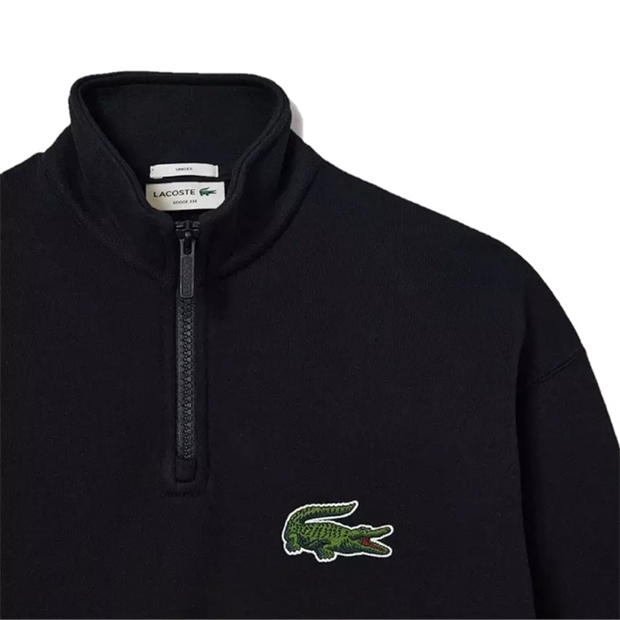 Negru - LACOSTE - Rg 1/4 Zip Fleece Top