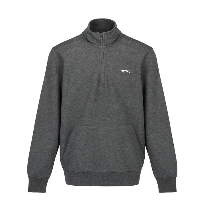 Slazenger Men' Grey Quarter Zip Fleece in Size S, Sports Direct