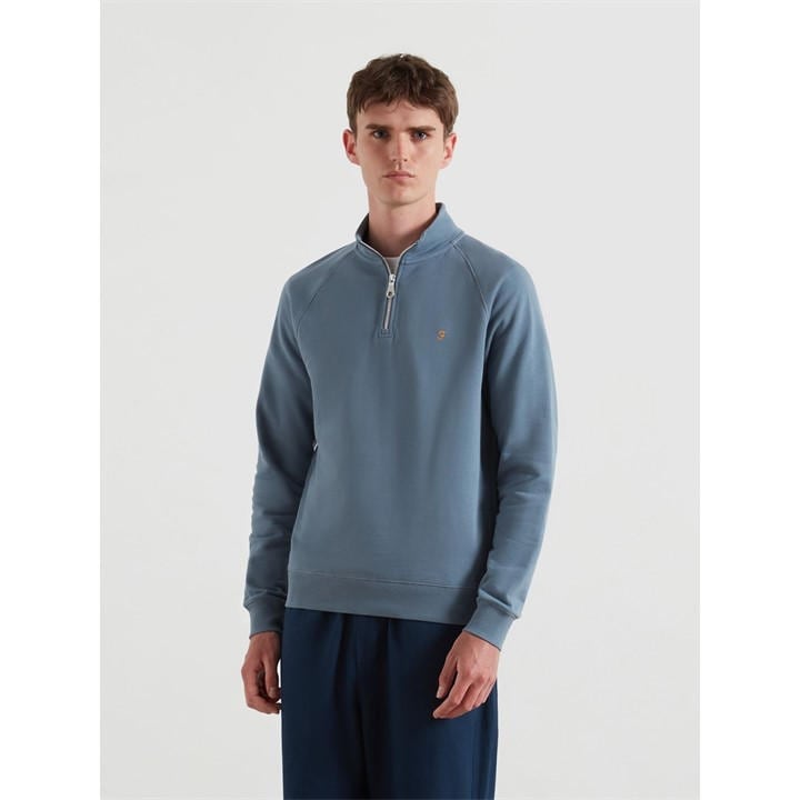 Farah Men' Blue Jim Zip Jumper in Size S, Sports Direct
