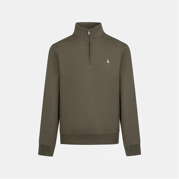 Barn Khaki - Jack Wills - Jack Barchester Quarter Zip Sweatshirt