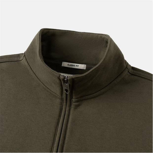 Barn Khaki - Jack Wills - Jack Barchester Quarter Zip Sweatshirt