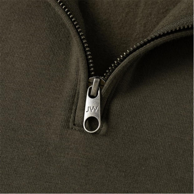Barn Khaki - Jack Wills - Jack Barchester Quarter Zip Sweatshirt