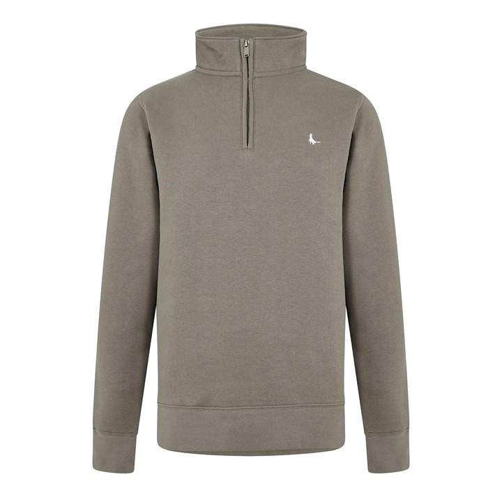 Jack Wills Men's Grey Jack Barchester Quarter Zip Sweatshirt in Size 4XL, Sports Direct