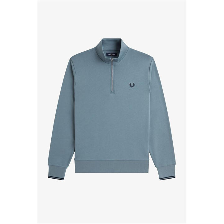 Fred Perry Men' Blue Fredperry Half Zip Top in Size S, Sports Direct