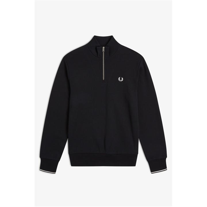 Fred Perry Men's Black Fredperry Half Zip Top in Size M, Sports Direct