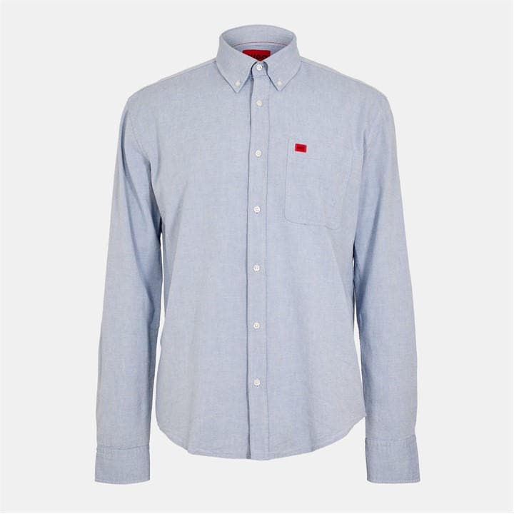 Hugo Men's Blue Evito Long Sleeve Shirt in Size XS, Sports Direct