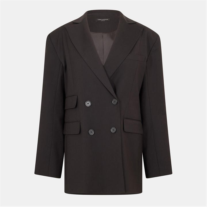 Naked Wardrobe Women's Black Boyfriend Oversized Long Sleeve Blazer in Size 10, Sports Direct