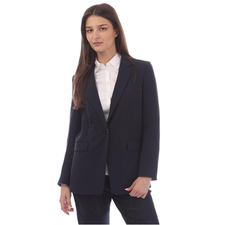 Boss Women's Blue Jocalua8 Tailored Blazer in Size 4, Sports Direct