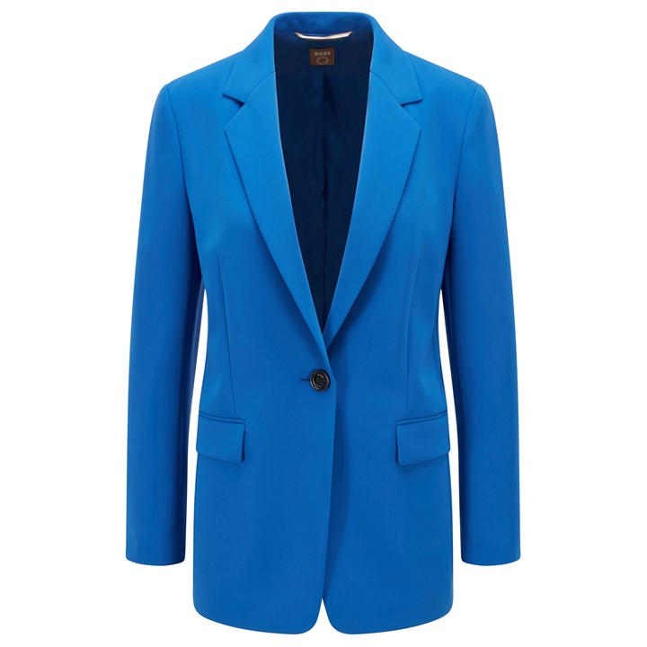 Boss Women's Blue Jocalua8 Tailored Blazer in Size 6, Sports Direct