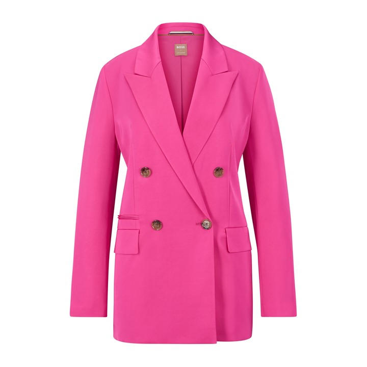 Boss Women's Pink Jefala As Structured Blazer in Size 8, Sports Direct