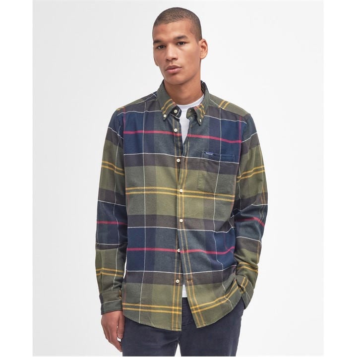Barbour Men's  Edderton Long Sleeve Patterned Shirt in Size M, Sports Direct
