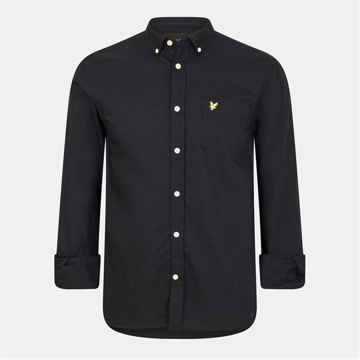 Lyle And Scott Men's Black Oxford Shirt Extra Small