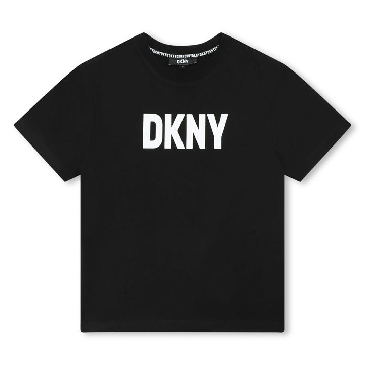 Dkny Boys Black Kids' Logo T-Shirt in Size 14 - 16 Years, Sports Direct