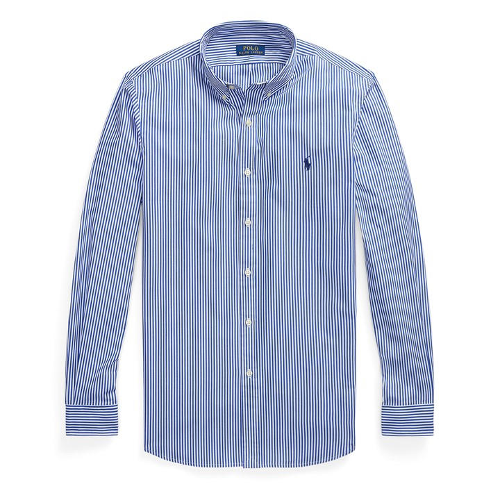 Polo Ralph Lauren Men's Blue Stripe Poplin Slim Fit Shirt in Size 2XL, Sports Direct
