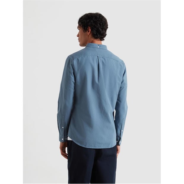 Chalk Blue 413 - Farah - Oxford Long Sleeve Shirt