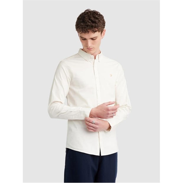Ecru 280 - Farah - Oxford Long Sleeve Shirt
