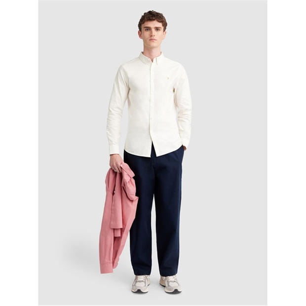 Ecru 280 - Farah - Oxford Long Sleeve Shirt