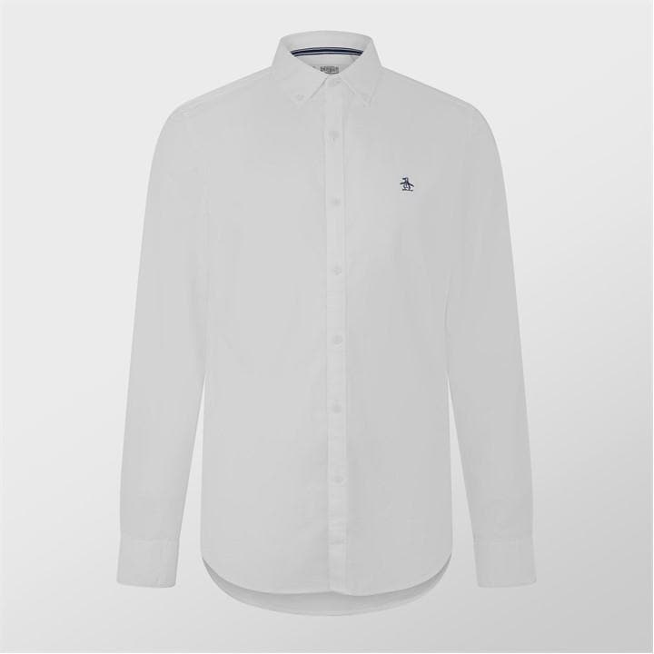 Original Penguin Men's White Ecovero Oxford Shirt in Size XL, Sports Direct