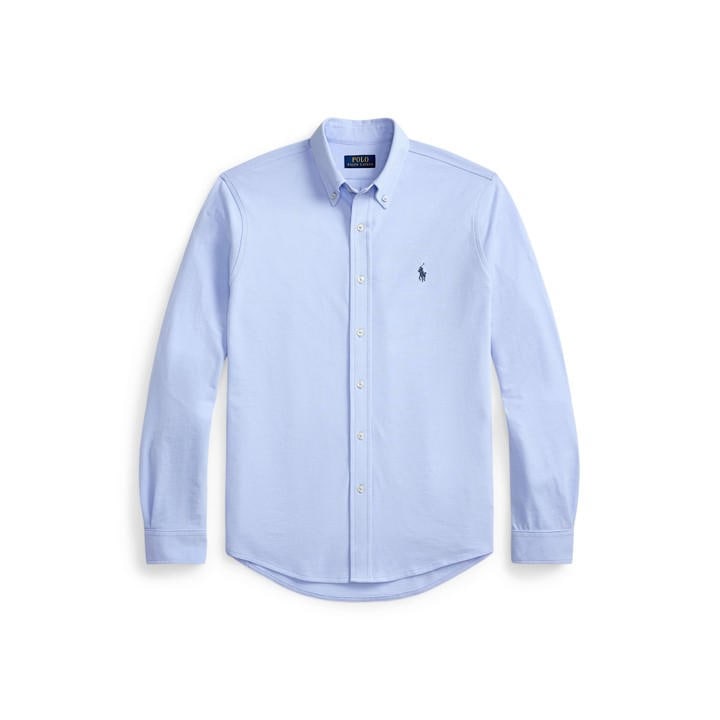 Polo Ralph Lauren Men' Blue Slim Fit Button-Down Plain Shirt in Size S, Sports Direct