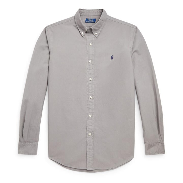 Polo Ralph Lauren Men's Grey Slim Fit Oxford Long Sleeve Shirt in Size XL, Sports Direct