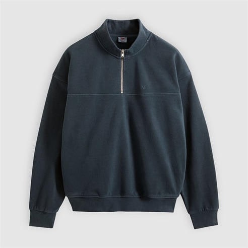 Levis - Men's Marina Cotton 1/4-Zip Oversized Fit Fleece Top