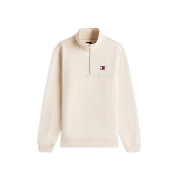 Ősi Fehér - Tommy Jeans - Men's Regular Badge 1/4 Zip Fleece