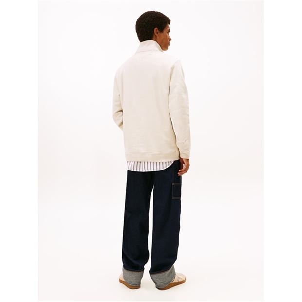 Ősi Fehér - Tommy Jeans - Men's Regular Badge 1/4 Zip Fleece