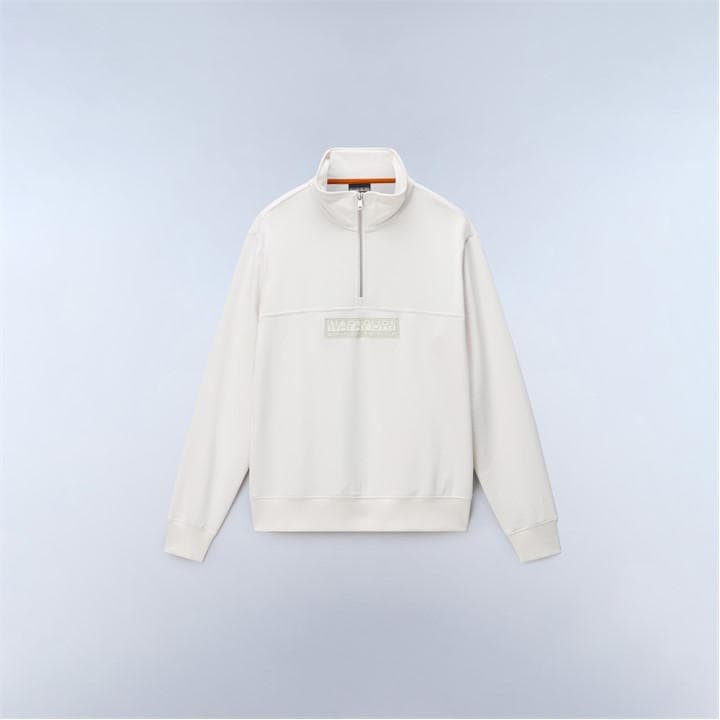 Napapijri Men's White Napa Box 1/4 Zip in Size XL, Sports Direct