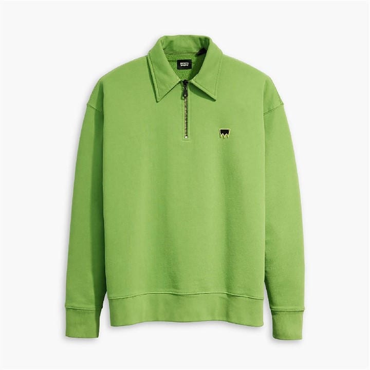 Levis Men's Green Skate Quarter Zip Fleece in Size XS, Sports Direct
