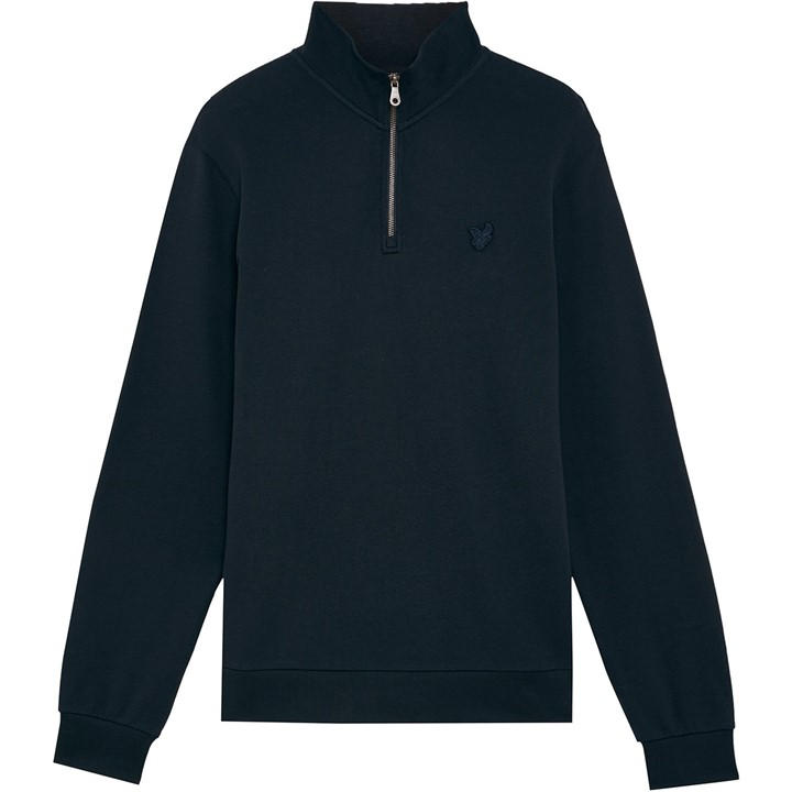 Lyle And Scott Men's Blue Eagle Quarter Zip Fleece in Size XS, Sports Direct