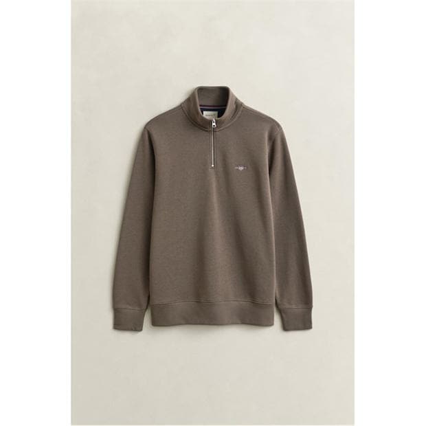 Taupe 260 - Gant - Shield Half-Zip Sweatshirt