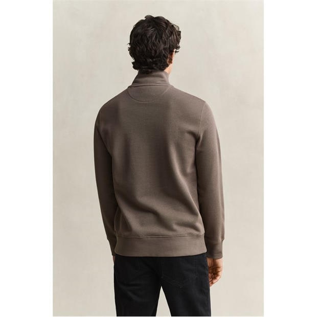 Taupe 260 - Gant - Shield Half-Zip Sweatshirt