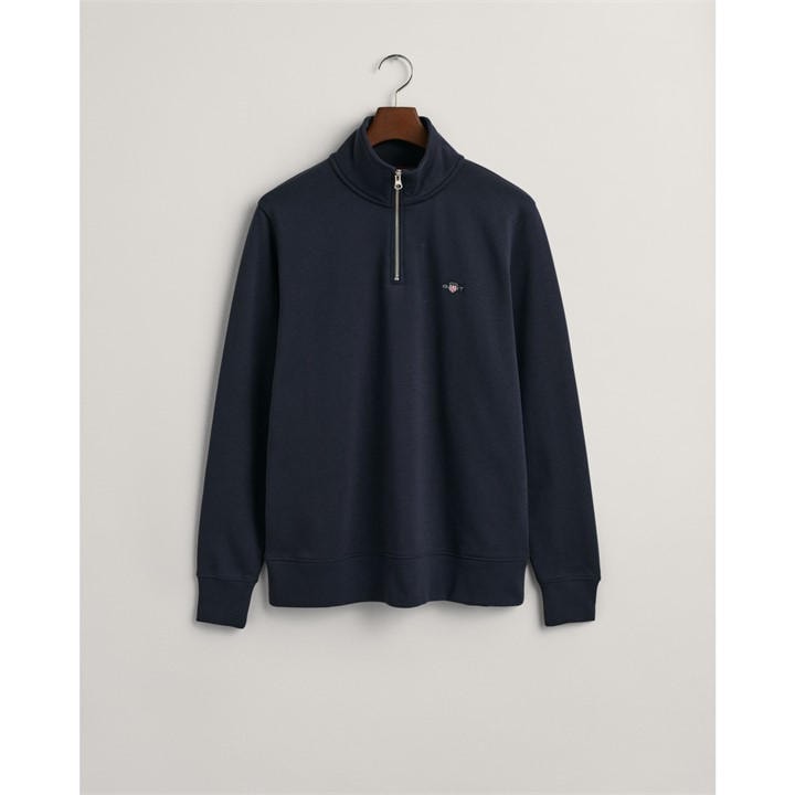 Gant Men's Blue Shield Half-Zip Sweatshirt in Size 2XL, Sports Direct