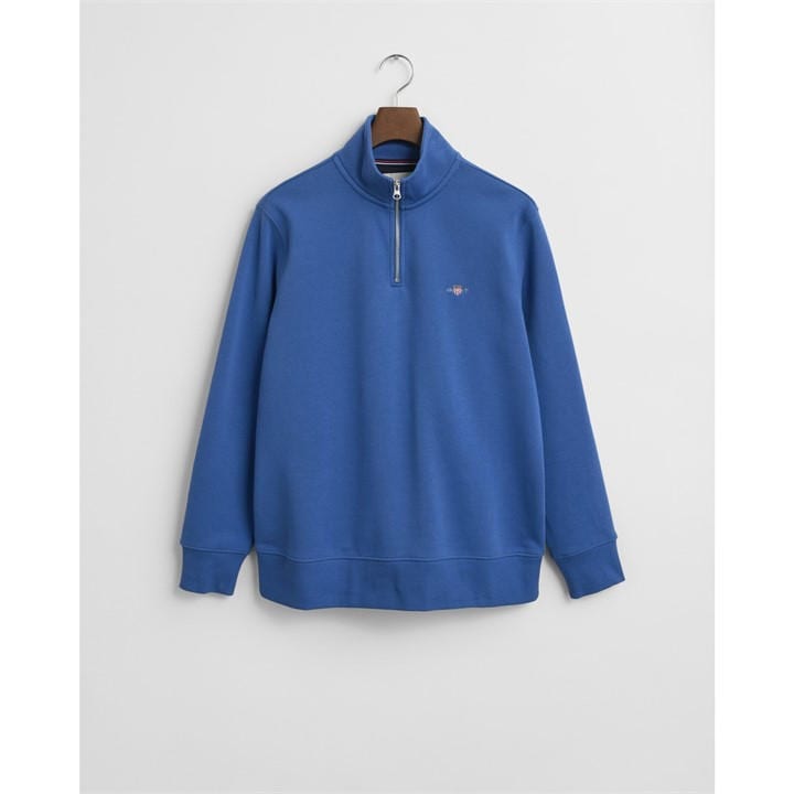 Gant Men's Blue Shield Half-Zip Sweatshirt in Size XL, Sports Direct
