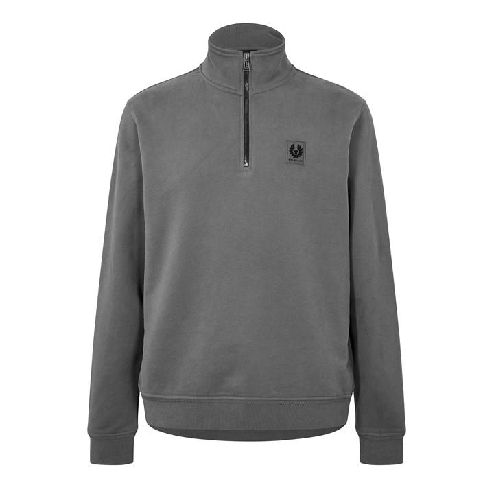 Belstaff Men's Blue Quarter Zip Sweatshirt in Size L, Sports Direct