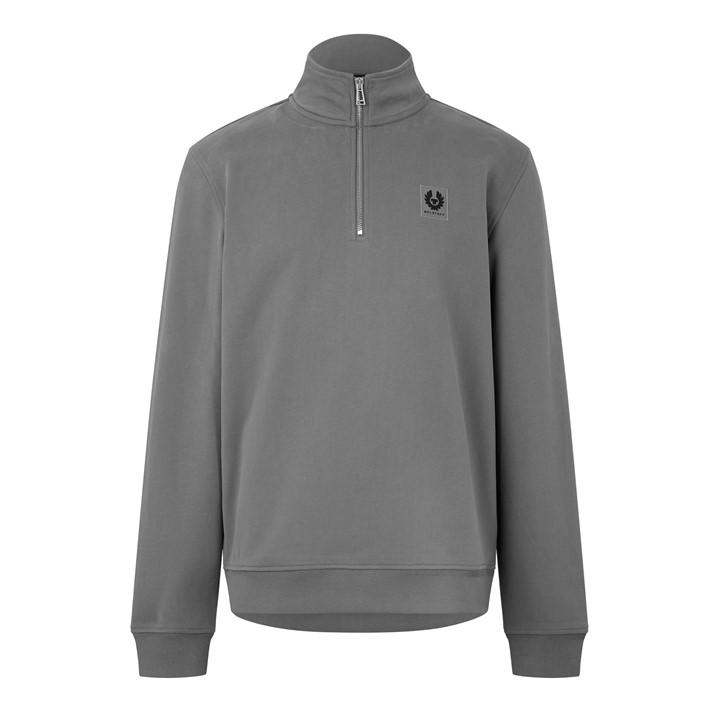Belstaff Men's Grey Quarter Zip Sweatshirt in Size 3XL, Sports Direct