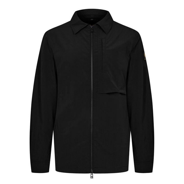 Belstaff Men' Black Path Long Sleeve Overshirt in Size S, Sports Direct