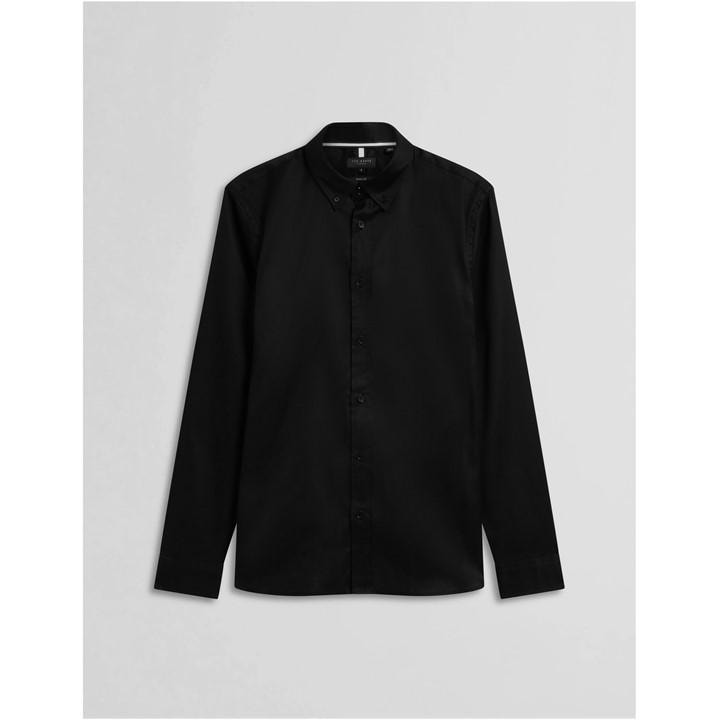 Ted Baker Men' Black Allardo Premium Long-Sleeve Oxford Shirt in Size S, Sports Direct