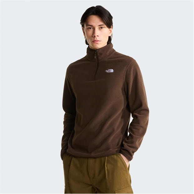 Dark Chestnut - The North Face - 100 Glacier Quarter Zip Fleece Mens