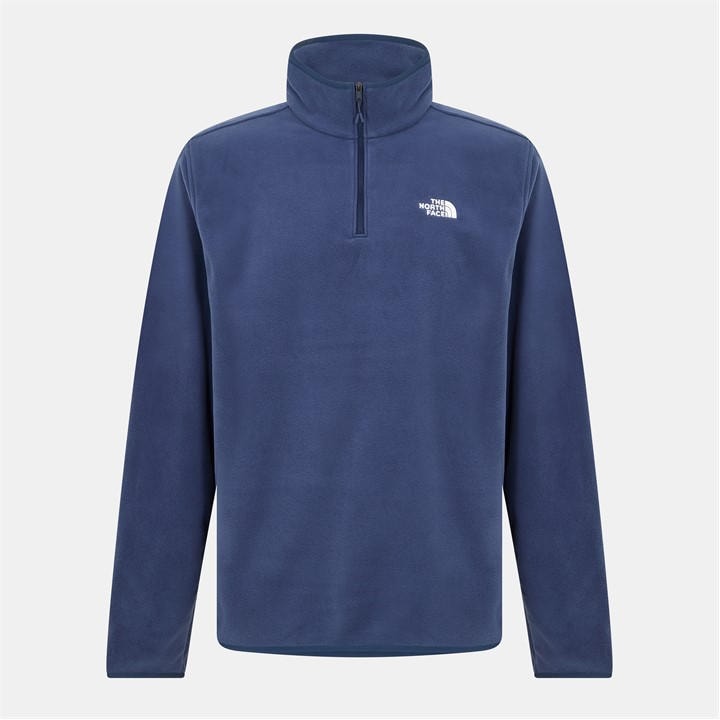 The North Face Men' Blue 100 Glacier Quarter Zip Fleece in Size S, Sports Direct