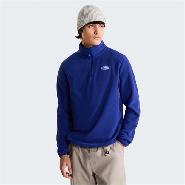 Bold Blue - The North Face - 100 Glacier Quarter Zip Fleece Mens