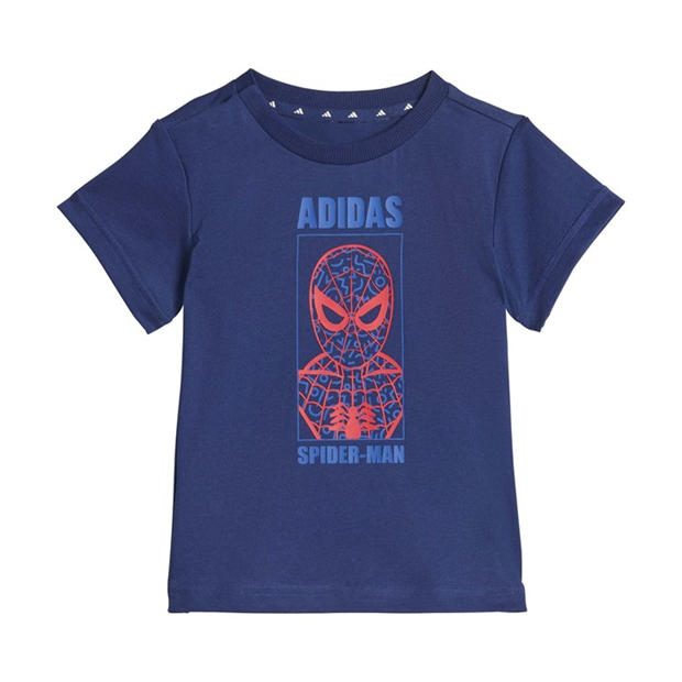 Dark Blue/Off W - adidas - Kids' Marvel Top and Trouser Set
