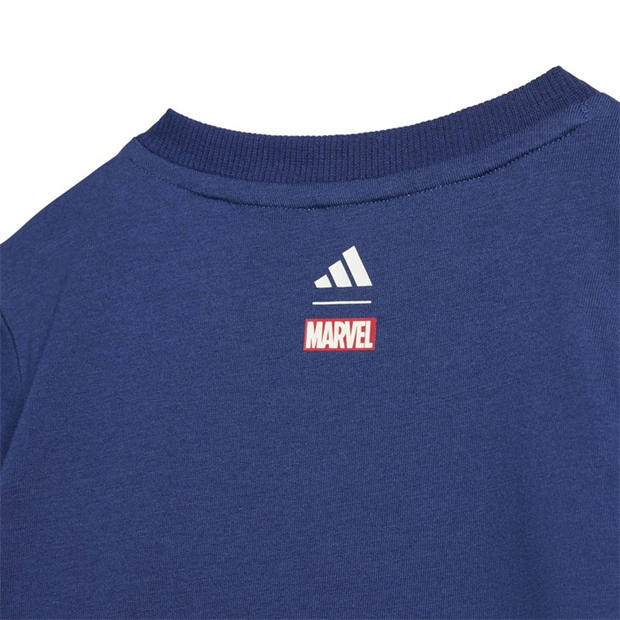 Dark Blue/Off W - adidas - Kids' Marvel Top and Trouser Set