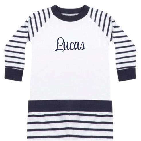 Larkwood - Unisex Kids' Striped Cotton Long Sleeve Pyjama Set