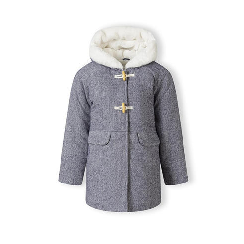 Minoti - Girls padded jacket with wool blend navy